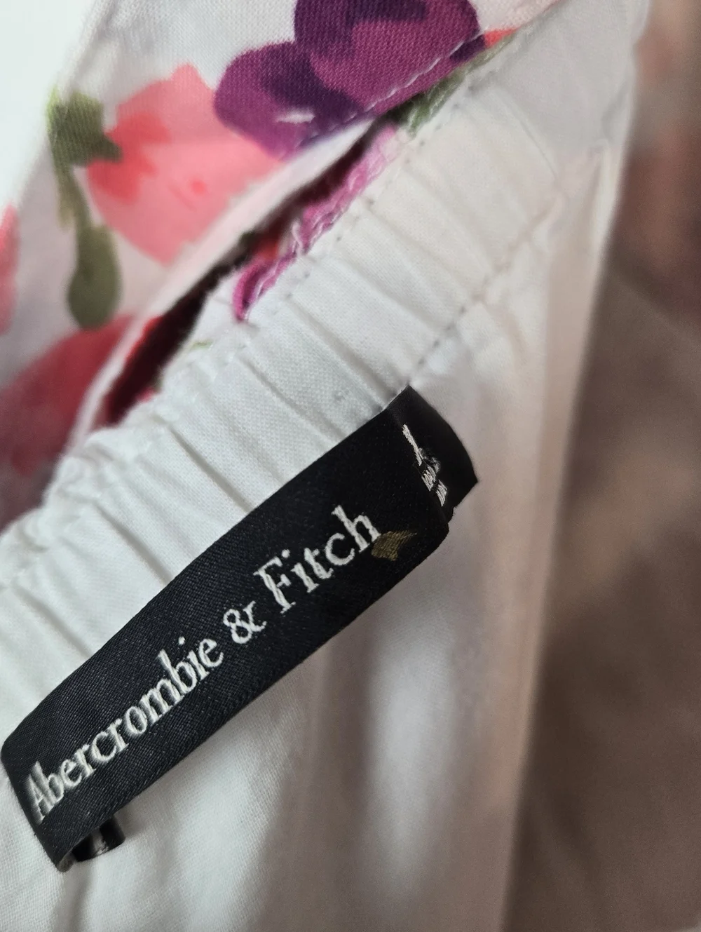 100% Cotton Abercrombie Fitch Floral Tiered Maxi Dress White Pink Floral Sz XL